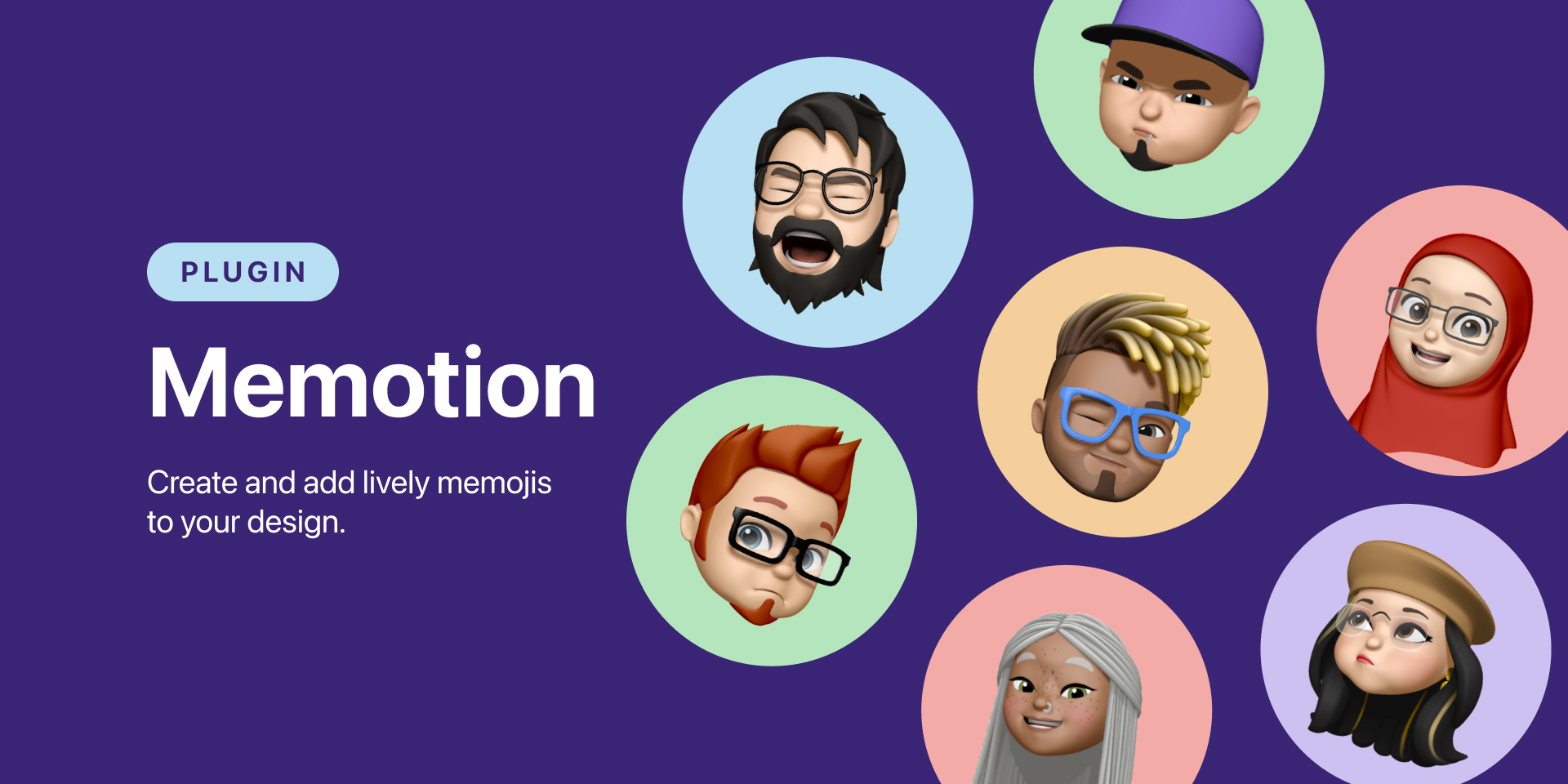Memotion cover: memoji-style avatars with different faces and expressions on coloured circles.